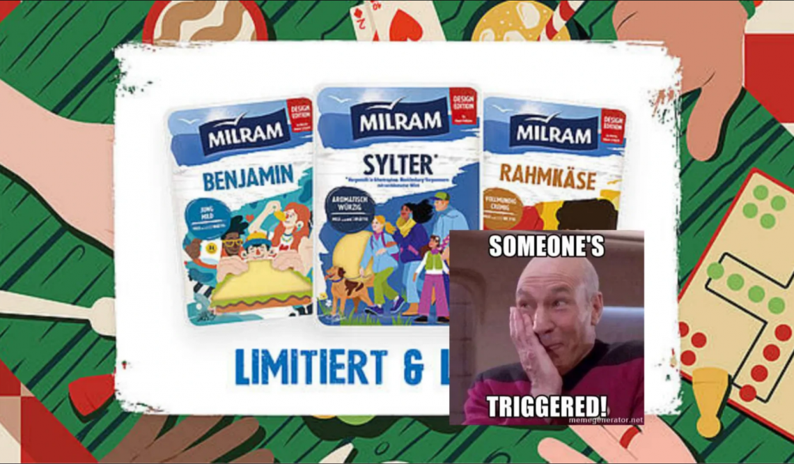 Die neue Milram-Verpackung – Wie Käse die Antiwokes zum Weinen bringt